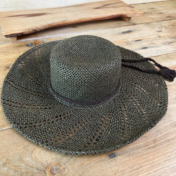 Banana Republic Green and Gray Sun Hat with Wide Brim - Picture 7 of 10